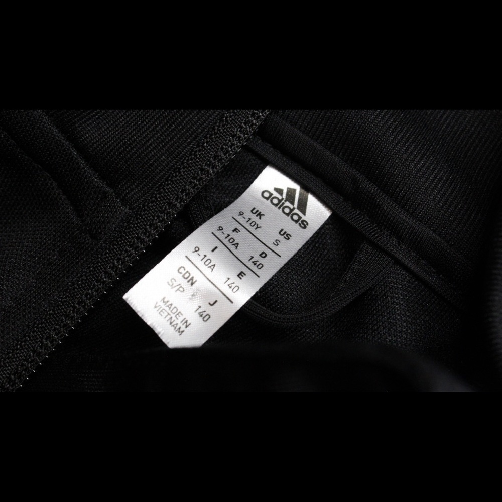 ADIDAS BLACK STRIPED SWEATER